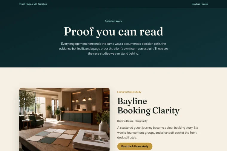 Case Study Index layout preview