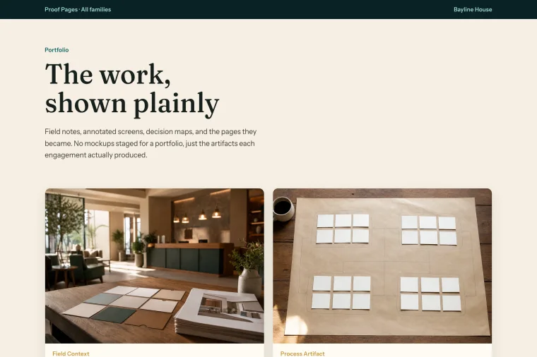 Portfolio Showcase layout preview