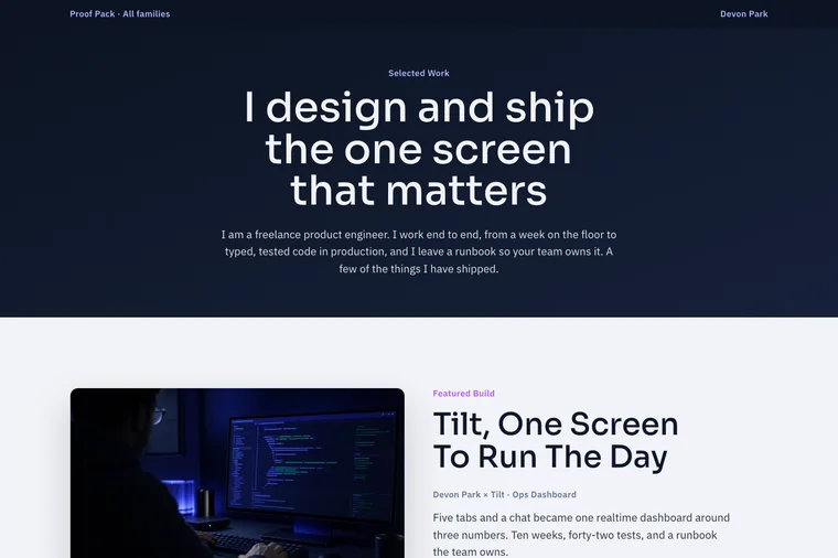 Case Study Index layout preview