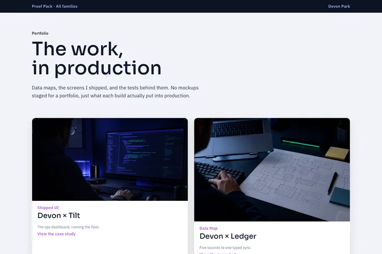 Portfolio Showcase layout preview