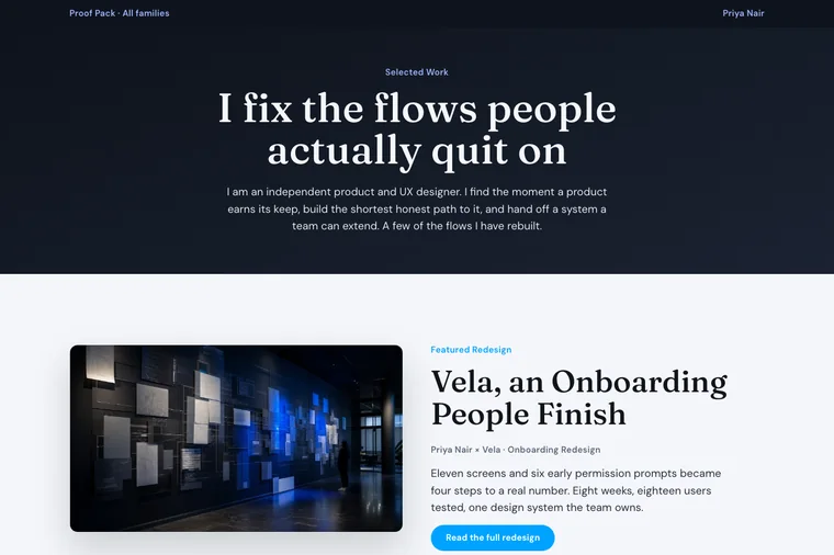 Case Study Index layout preview