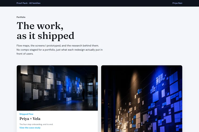 Portfolio Showcase layout preview