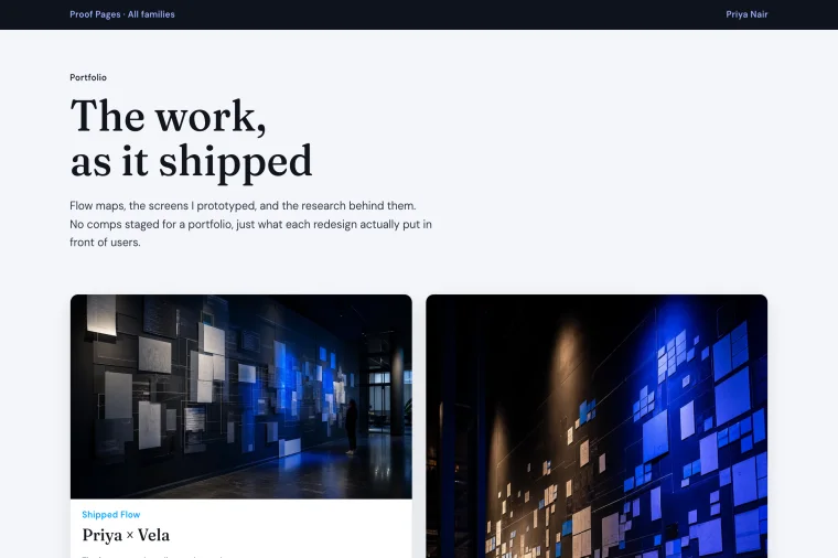 Portfolio Showcase layout preview