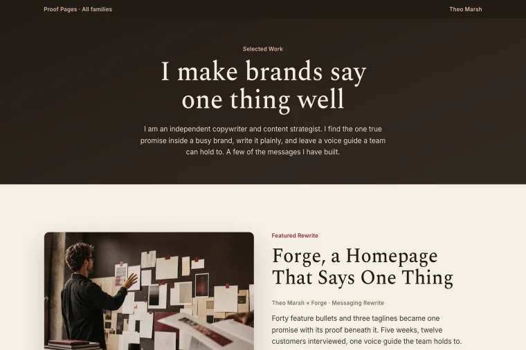 Case Study Index layout preview