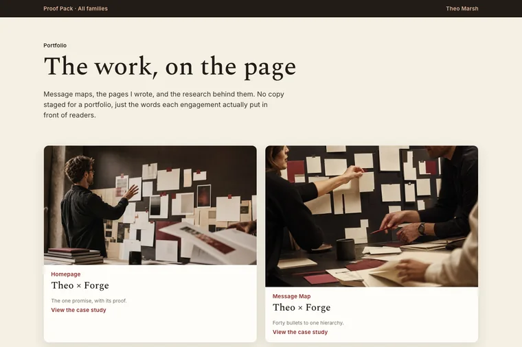 Portfolio Showcase layout preview