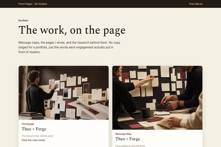 Portfolio Showcase layout preview