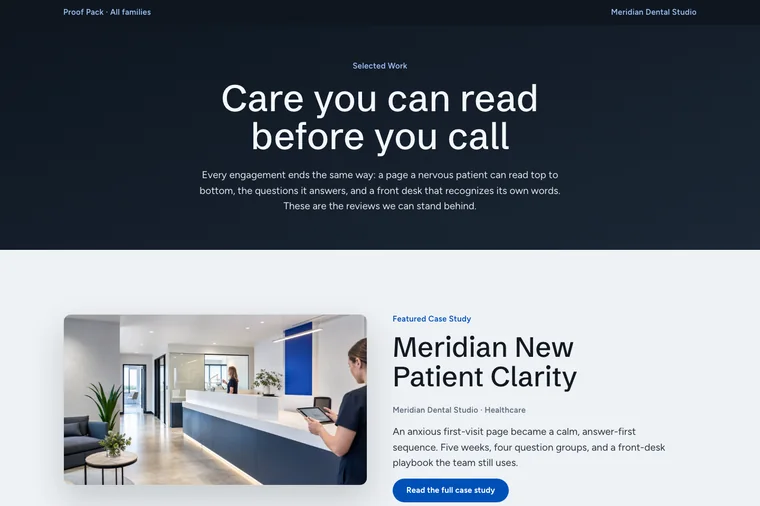 Case Study Index layout preview