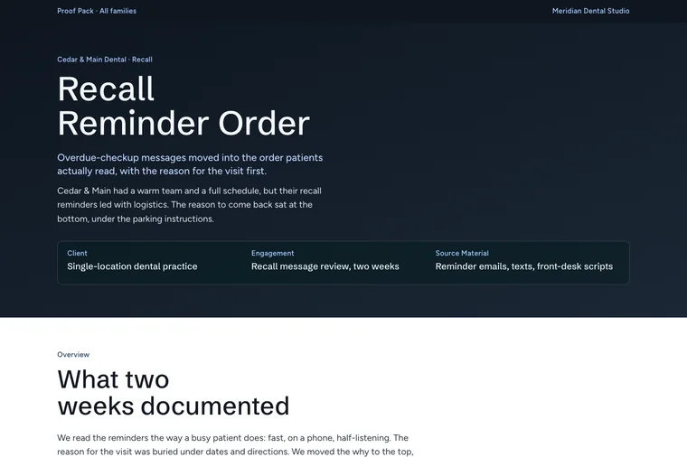 Short Project Result layout preview