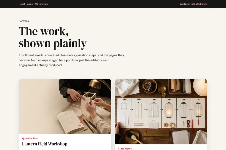 Portfolio Showcase layout preview