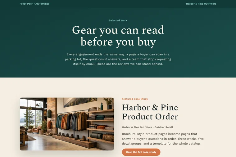Case Study Index layout preview