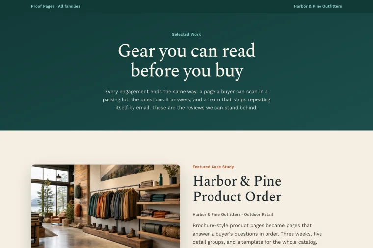 Case Study Index layout preview