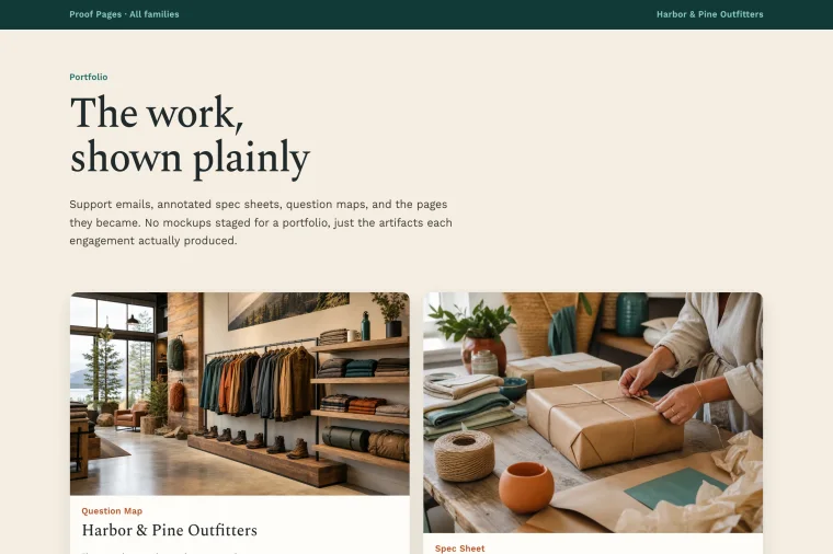 Portfolio Showcase layout preview