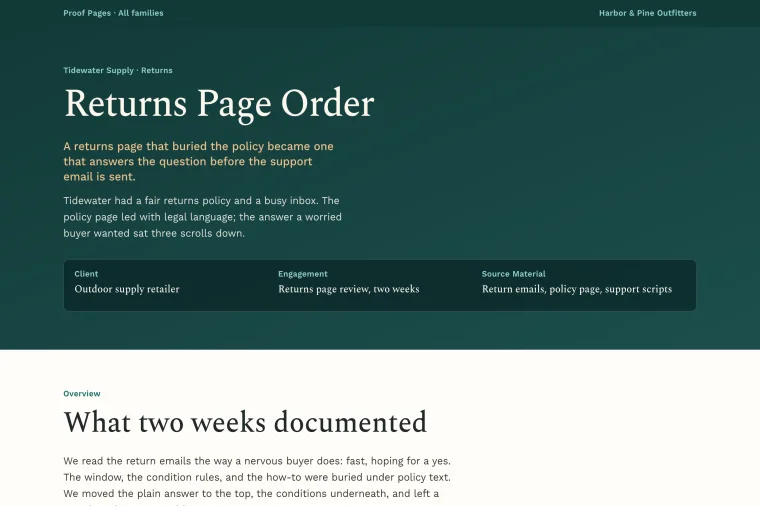 Short Project Result layout preview