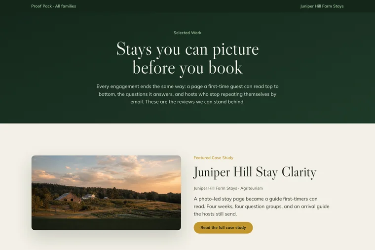Case Study Index layout preview