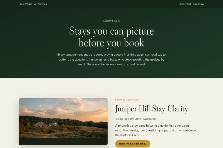 Case Study Index layout preview