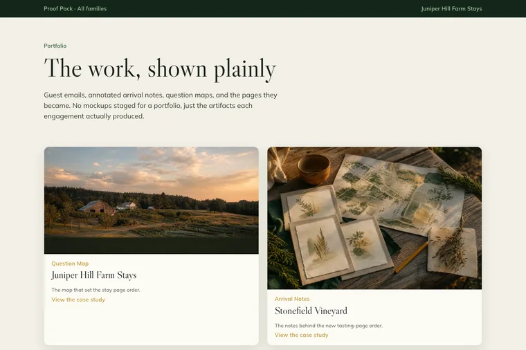 Portfolio Showcase layout preview