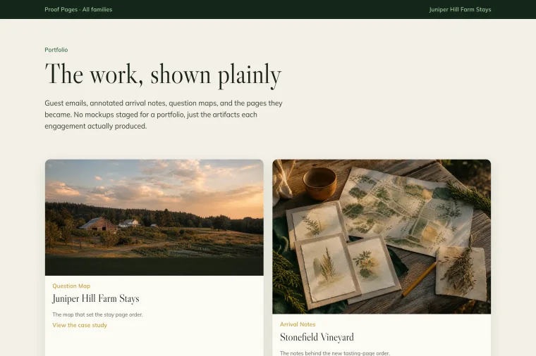 Portfolio Showcase layout preview