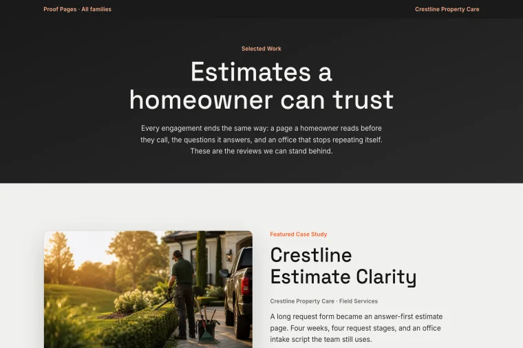 Case Study Index layout preview