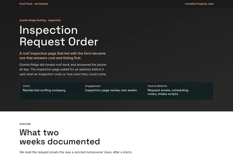 Short Project Result layout preview