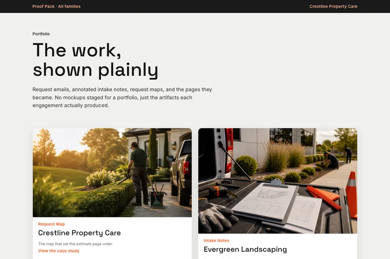 Portfolio Showcase layout preview