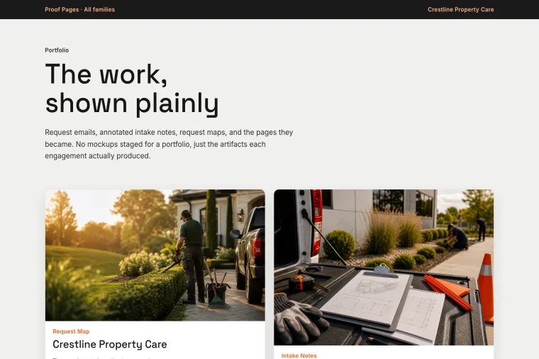 Portfolio Showcase layout preview