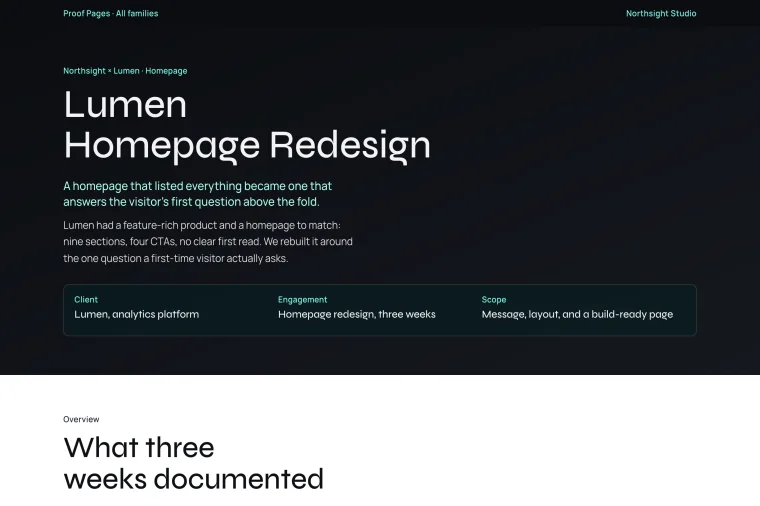 Short Project Result layout preview