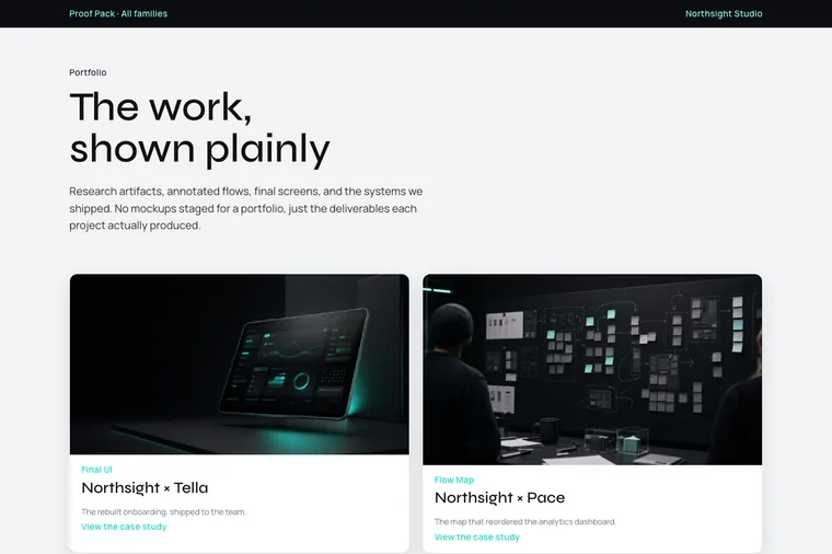 Portfolio Showcase layout preview