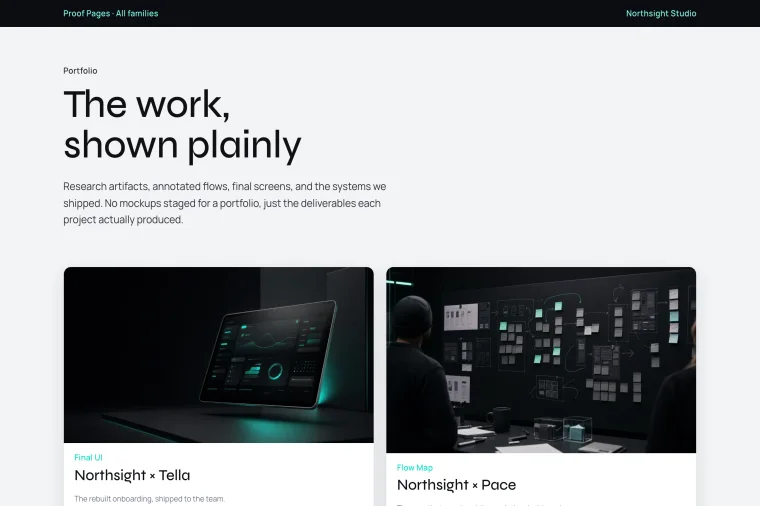 Portfolio Showcase layout preview