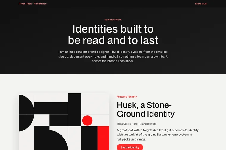 Case Study Index layout preview