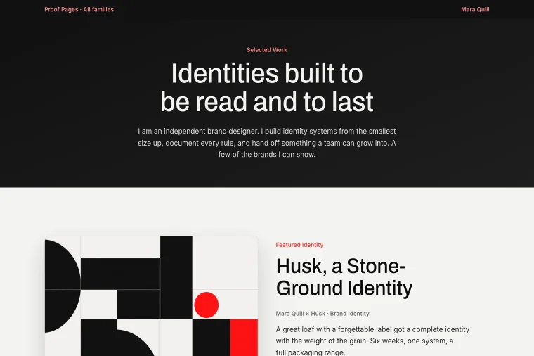 Case Study Index layout preview