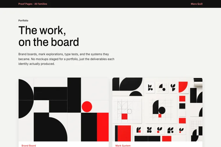 Portfolio Showcase layout preview