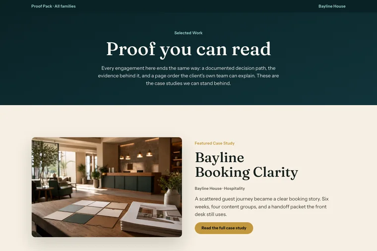 Case Study Index layout preview