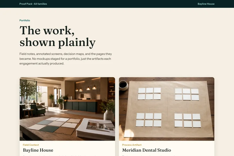 Portfolio Showcase layout preview